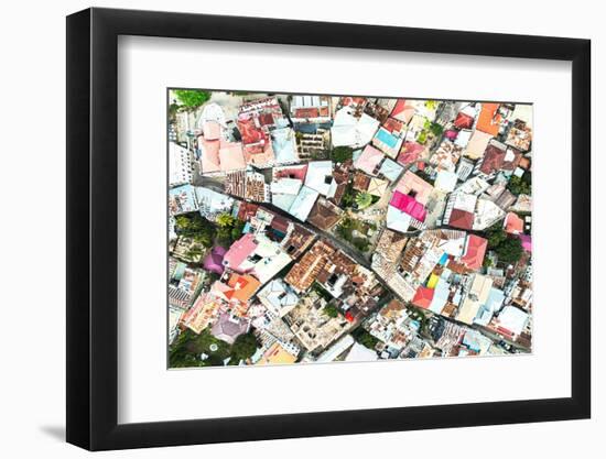 Residential buildings from above, Stone Town, Zanzibar, Tanzania-Roberto Moiola-Framed Photographic Print