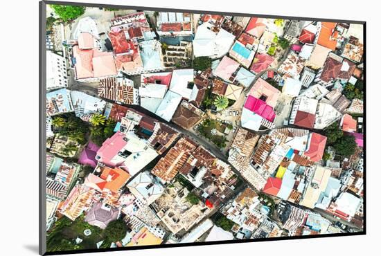 Residential buildings from above, Stone Town, Zanzibar, Tanzania-Roberto Moiola-Mounted Photographic Print