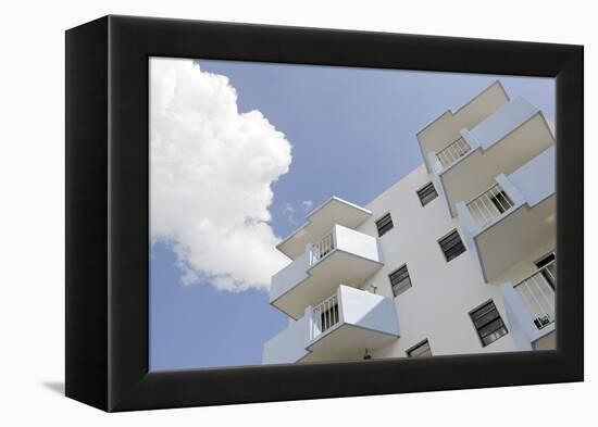 Residential House, Balconies, Art Deco Architecture, Washington Avenue, Miami South Beach-Axel Schmies-Framed Premier Image Canvas