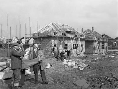 Residential House Construction South Yorkshire Early 1960s Photographic Print By Michael Walters Art Com