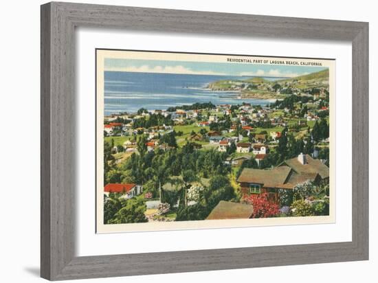 Residential Part of Laguna Beach, California-null-Framed Art Print