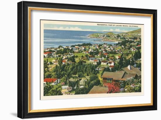 Residential Part of Laguna Beach, California-null-Framed Art Print