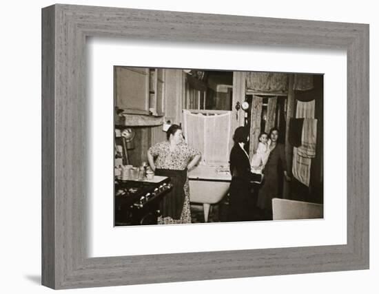 Residents of a tenement, Henry Street, Lower East Side, Manhattan, New York, USA, early 1930s-Unknown-Framed Photographic Print