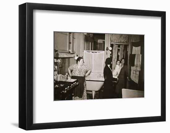 Residents of a tenement, Henry Street, Lower East Side, Manhattan, New York, USA, early 1930s-Unknown-Framed Photographic Print