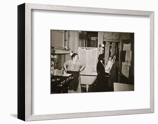 Residents of a tenement, Henry Street, Lower East Side, Manhattan, New York, USA, early 1930s-Unknown-Framed Photographic Print