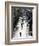 Residents Walk Through Floodwaters on Canal Street-null-Framed Photographic Print