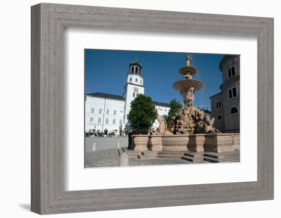 Residenzbrunnen (Residence Fountain), Altstadt, Salzburg, Austria, Europe-Ethel Davies-Framed Photographic Print