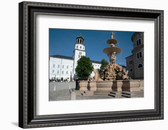 Residenzbrunnen (Residence Fountain), Altstadt, Salzburg, Austria, Europe-Ethel Davies-Framed Photographic Print