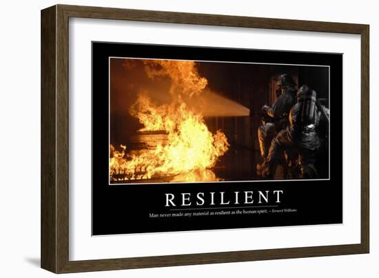 Resilient: Inspirational Quote and Motivational Poster-null-Framed Photographic Print