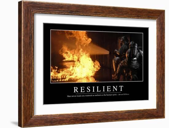 Resilient: Inspirational Quote and Motivational Poster-null-Framed Photographic Print