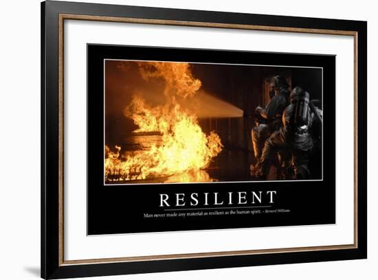Resilient: Inspirational Quote and Motivational Poster-null-Framed Photographic Print
