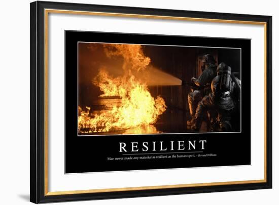 Resilient: Inspirational Quote and Motivational Poster-null-Framed Photographic Print