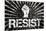 Resist Fist Political Graffiti-null-Mounted Art Print