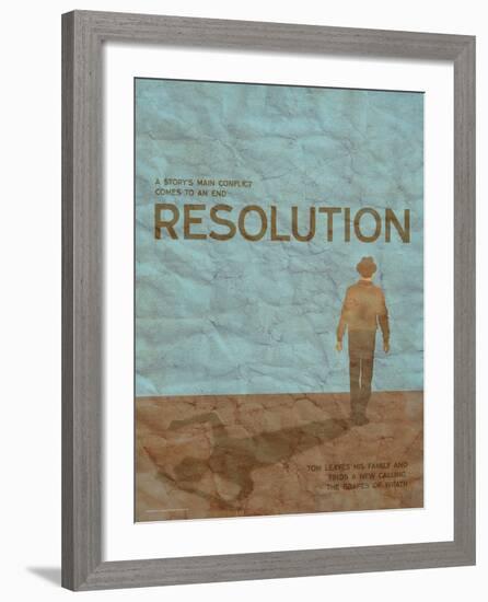 Resolution (Grapes Of Wrath) - Element of a Novel-Christopher Rice-Framed Art Print