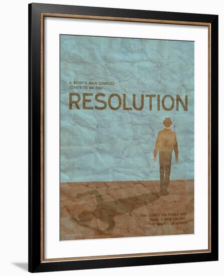 Resolution (Grapes Of Wrath) - Element of a Novel-Christopher Rice-Framed Art Print