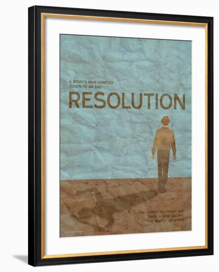 Resolution (Grapes Of Wrath) - Element of a Novel-Christopher Rice-Framed Art Print