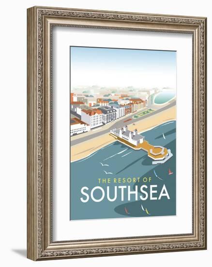 Resort of Southsea - Dave Thompson Contemporary Travel Print-Dave Thompson-Framed Art Print