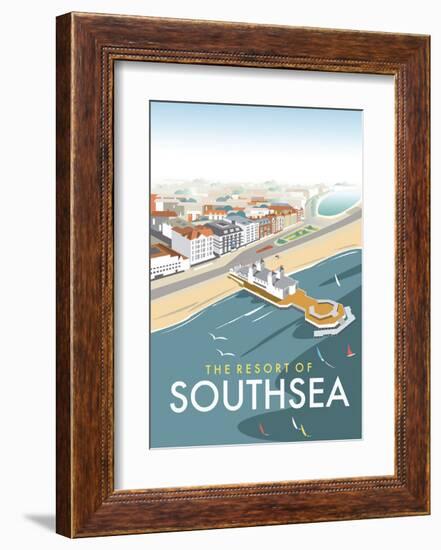 Resort of Southsea - Dave Thompson Contemporary Travel Print-Dave Thompson-Framed Art Print