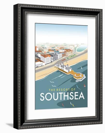 Resort of Southsea - Dave Thompson Contemporary Travel Print-Dave Thompson-Framed Art Print