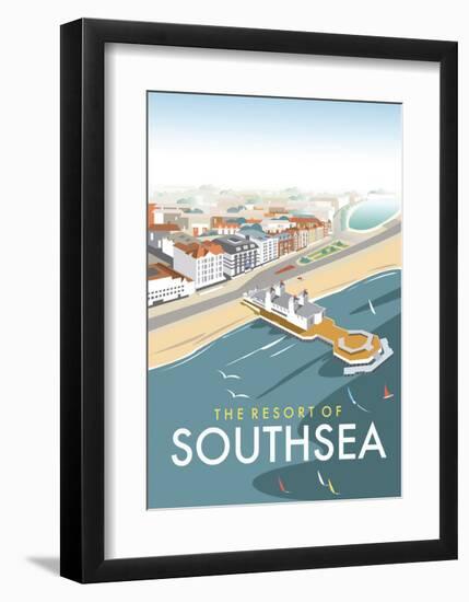 Resort of Southsea - Dave Thompson Contemporary Travel Print-Dave Thompson-Framed Art Print