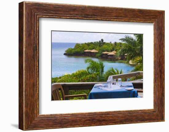 Resort on the Water, Roatan Island, Honduras-Keren Su-Framed Photographic Print
