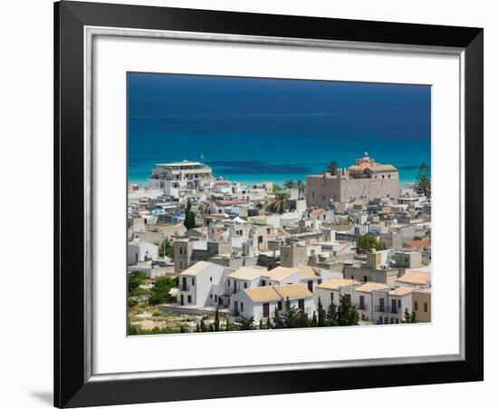 Resort Town View, San Vito Lo Capo, Sicily, Italy-Walter Bibikow-Framed Photographic Print