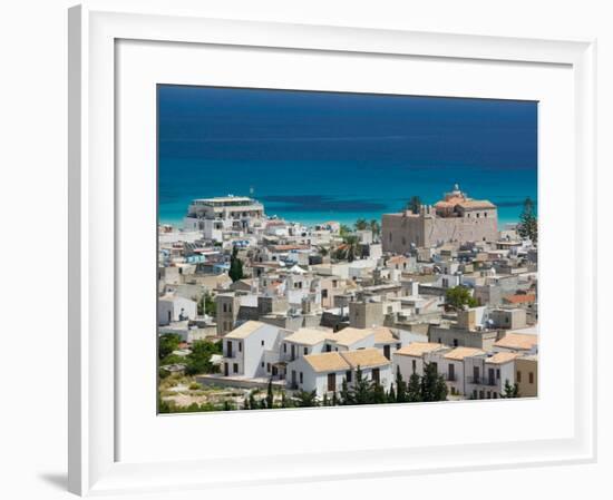 Resort Town View, San Vito Lo Capo, Sicily, Italy-Walter Bibikow-Framed Photographic Print