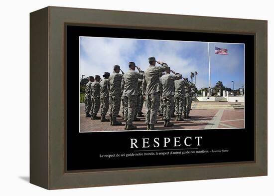 Respect: Citation Et Affiche D'Inspiration Et Motivation-null-Framed Premier Image Canvas