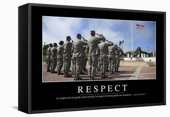 Respect: Citation Et Affiche D'Inspiration Et Motivation-null-Framed Premier Image Canvas