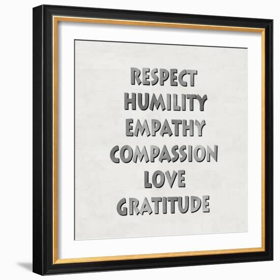 Respect Humility Empathy-Jamie MacDowell-Framed Art Print