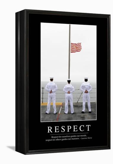 Respect: Inspirational Quote and Motivational Poster-null-Framed Premier Image Canvas