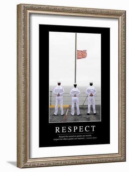 Respect: Inspirational Quote and Motivational Poster-null-Framed Photographic Print