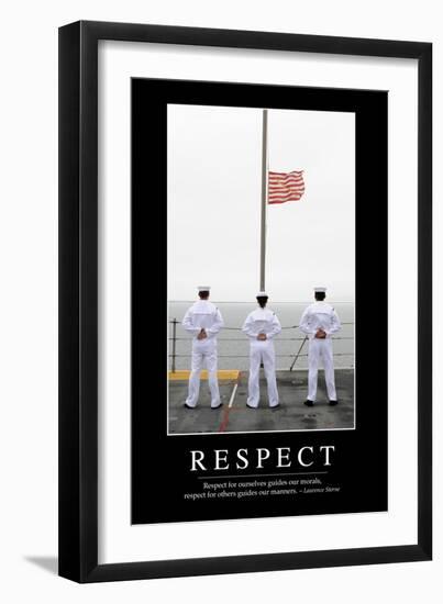 Respect: Inspirational Quote and Motivational Poster-null-Framed Photographic Print