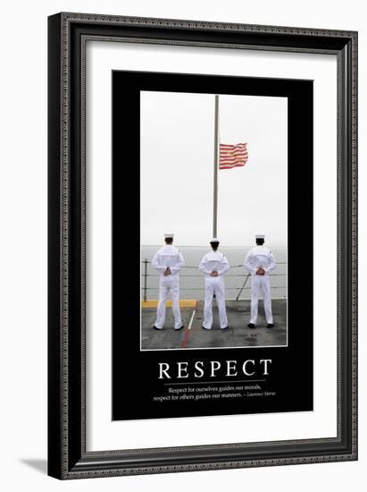 Respect: Inspirational Quote and Motivational Poster-null-Framed Photographic Print