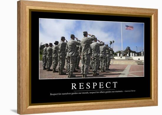 Respect: Inspirational Quote and Motivational Poster-null-Framed Premier Image Canvas