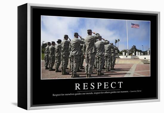 Respect: Inspirational Quote and Motivational Poster-null-Framed Premier Image Canvas