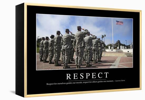 Respect: Inspirational Quote and Motivational Poster-null-Framed Premier Image Canvas