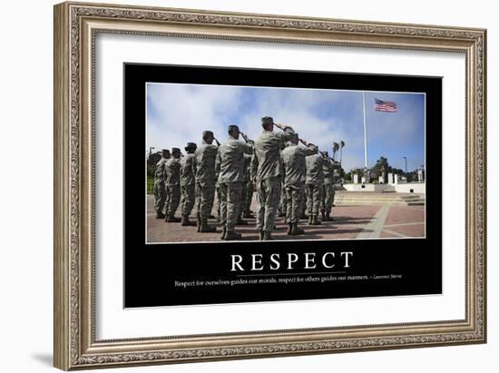 Respect: Inspirational Quote and Motivational Poster-null-Framed Premium Photographic Print