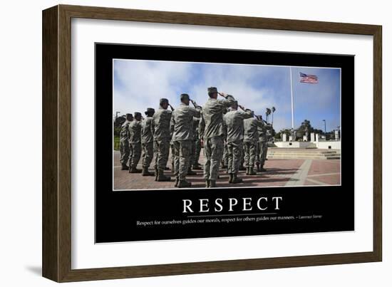 Respect: Inspirational Quote and Motivational Poster-null-Framed Premium Photographic Print