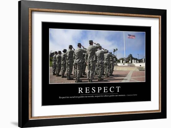 Respect: Inspirational Quote and Motivational Poster-null-Framed Premium Photographic Print