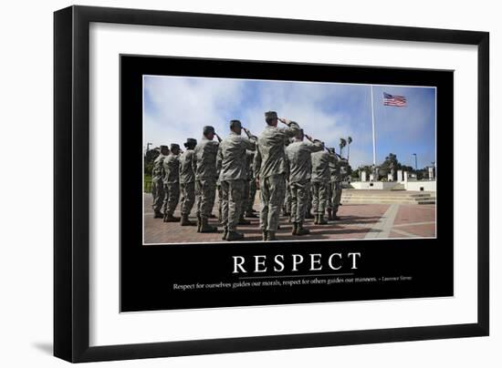 Respect: Inspirational Quote and Motivational Poster-null-Framed Premium Photographic Print