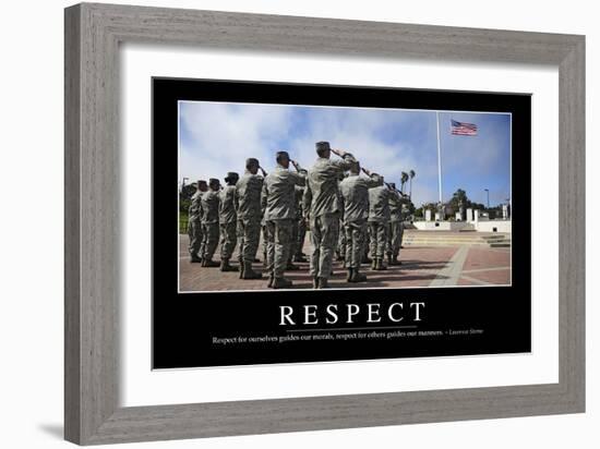 Respect: Inspirational Quote and Motivational Poster-null-Framed Photographic Print