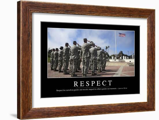 Respect: Inspirational Quote and Motivational Poster-null-Framed Photographic Print