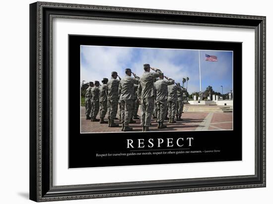 Respect: Inspirational Quote and Motivational Poster-null-Framed Photographic Print