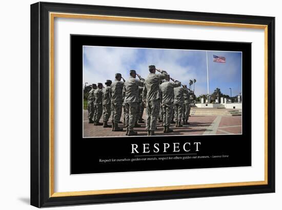 Respect: Inspirational Quote and Motivational Poster-null-Framed Photographic Print