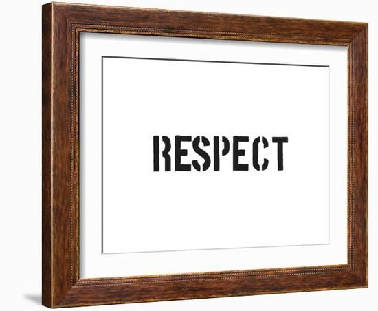 Respect-SM Design-Framed Art Print