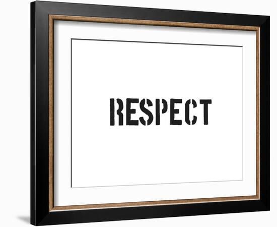 Respect-SM Design-Framed Art Print