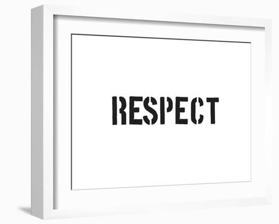 Respect-SM Design-Framed Art Print