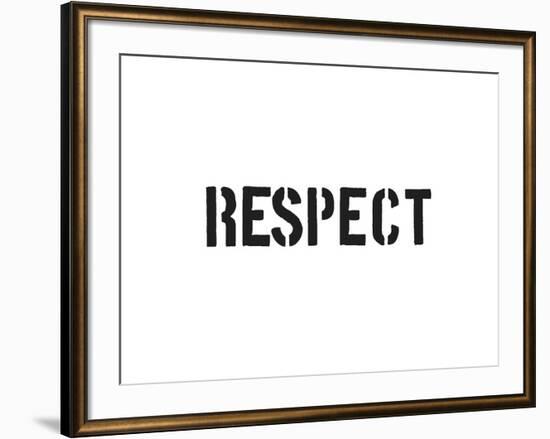 Respect-SM Design-Framed Art Print