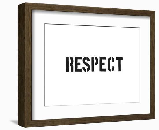 Respect-SM Design-Framed Art Print